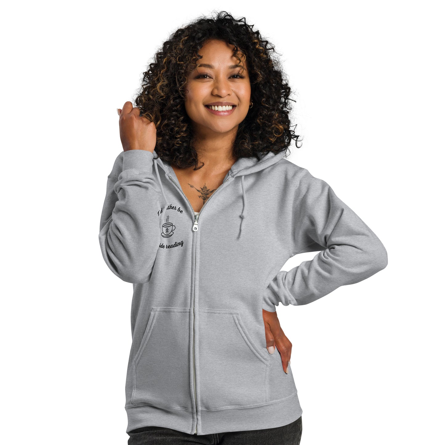 Rather be Reading Unisex heavy blend zip hoodie