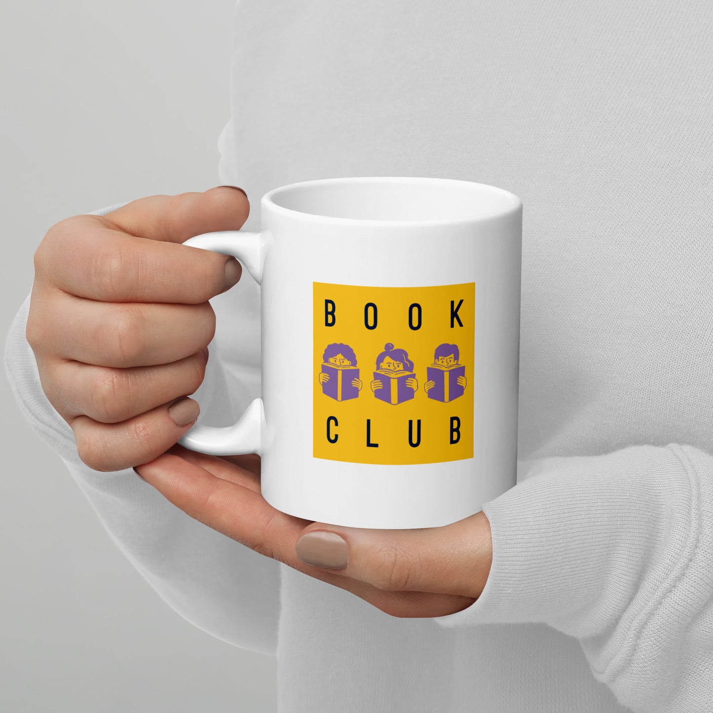 Book Club White glossy mug