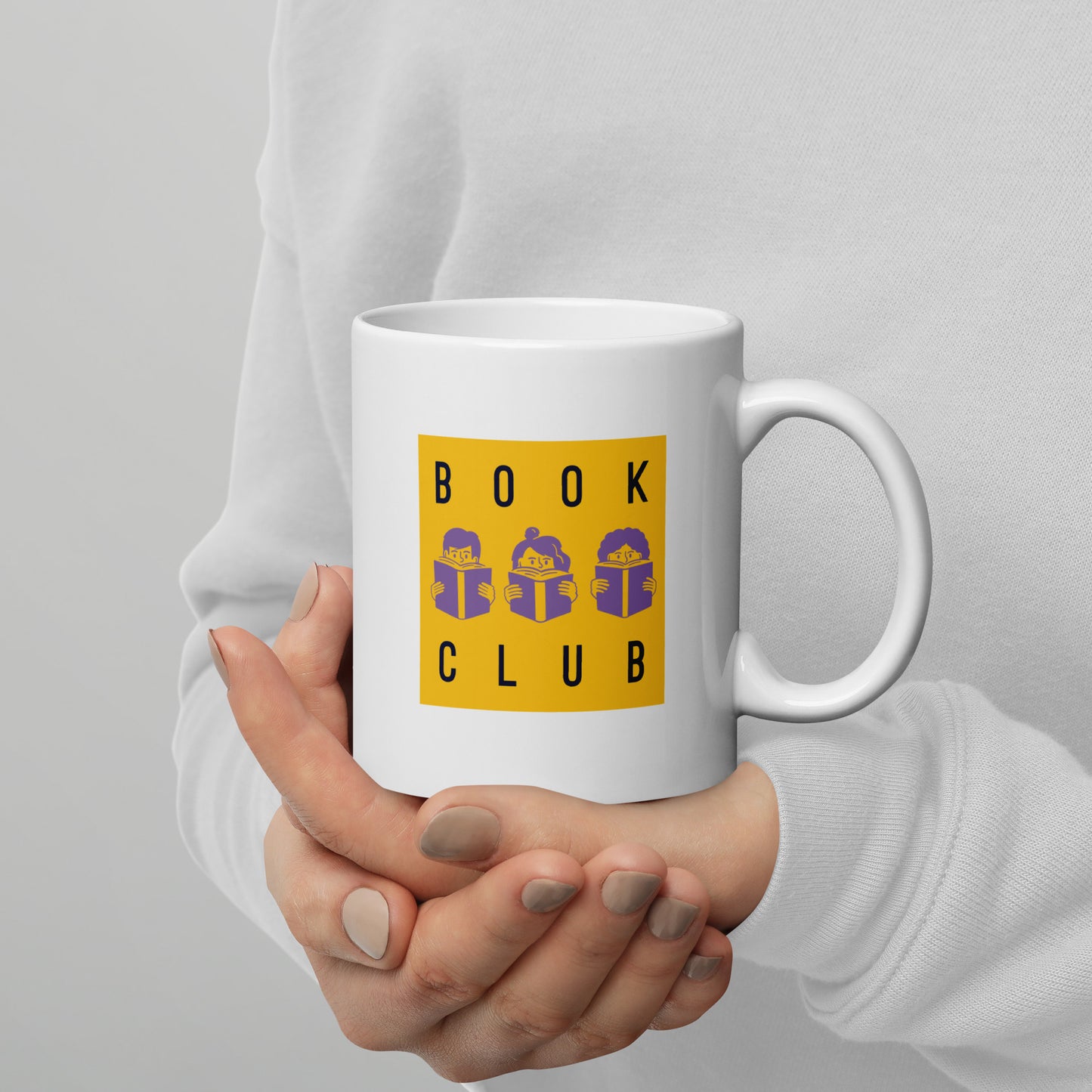 Book Club White glossy mug